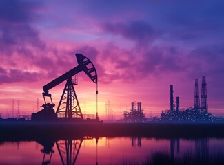 Silhouette of an oil pump