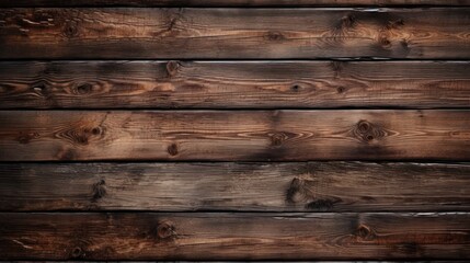 Obraz premium Rustic dark wood planks with weathered texture and visible knots