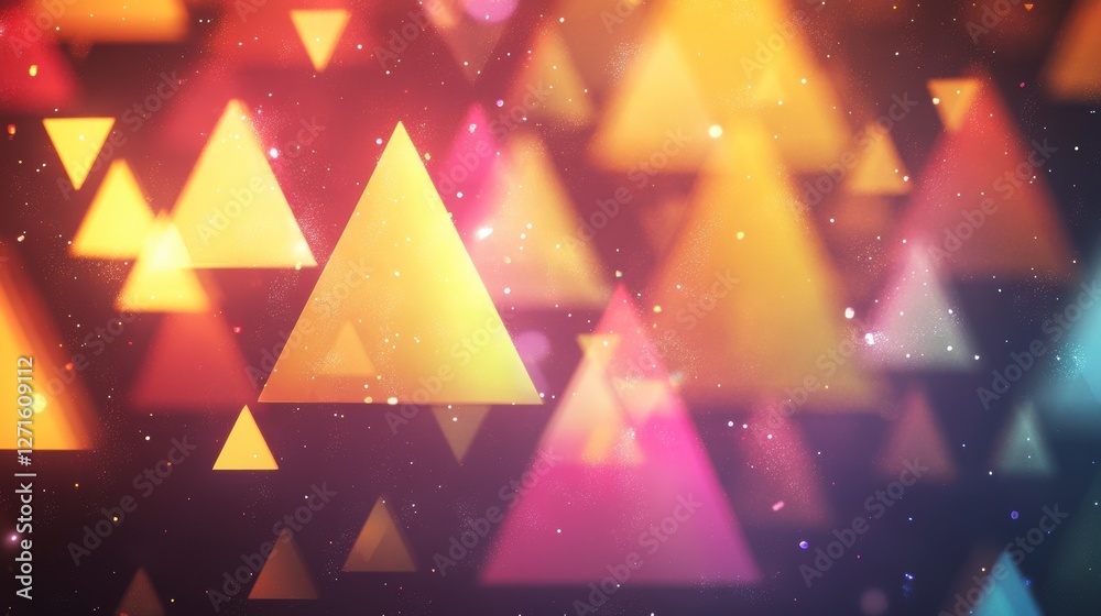 Poster abstract triangles colorful background