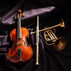 Obraz premium Elegant Musical Still Life