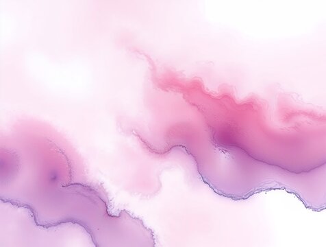 Sanfte Aquarell-Wellen in Pastellt&ouml;nen. Rosa und Lila
