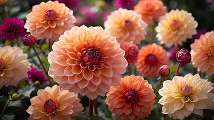 "Blooming Garden: A Summer Landscape of Nature's Flowers"