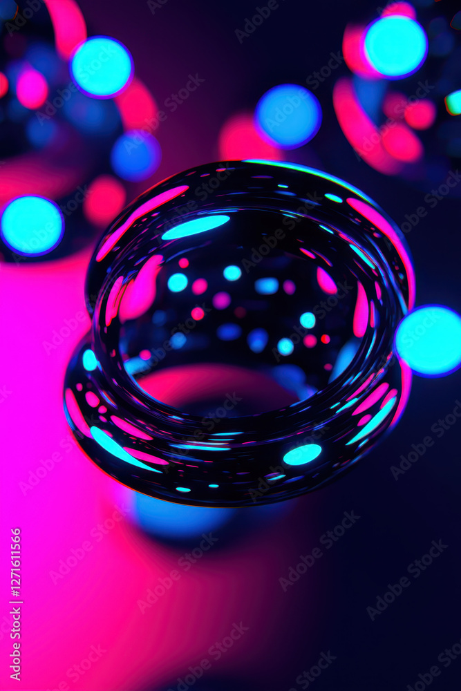 Aufkleber explore a mesmerizing fusion of light and color: a dynamic and abstract visual representation of con