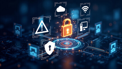 Cybersecurity cybercrime internet scam, businessman crypto currency investment digital network technology computer virus attack risk protection, identity privacy data hacking.