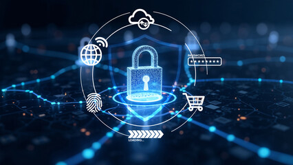 Cybersecurity cybercrime internet scam, crypto currency investment digital network technology computer virus attack risk protection, identity encryption privacy data hacking