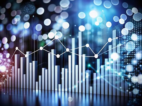Artistic Data Visualization: Black & White Graphs & Charts with Bokeh Effect