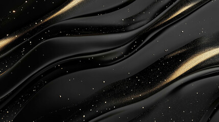 Abstrakcyjna tekstura w kolorach czarnym i złotym, tło dla projektu, baner generative ai 