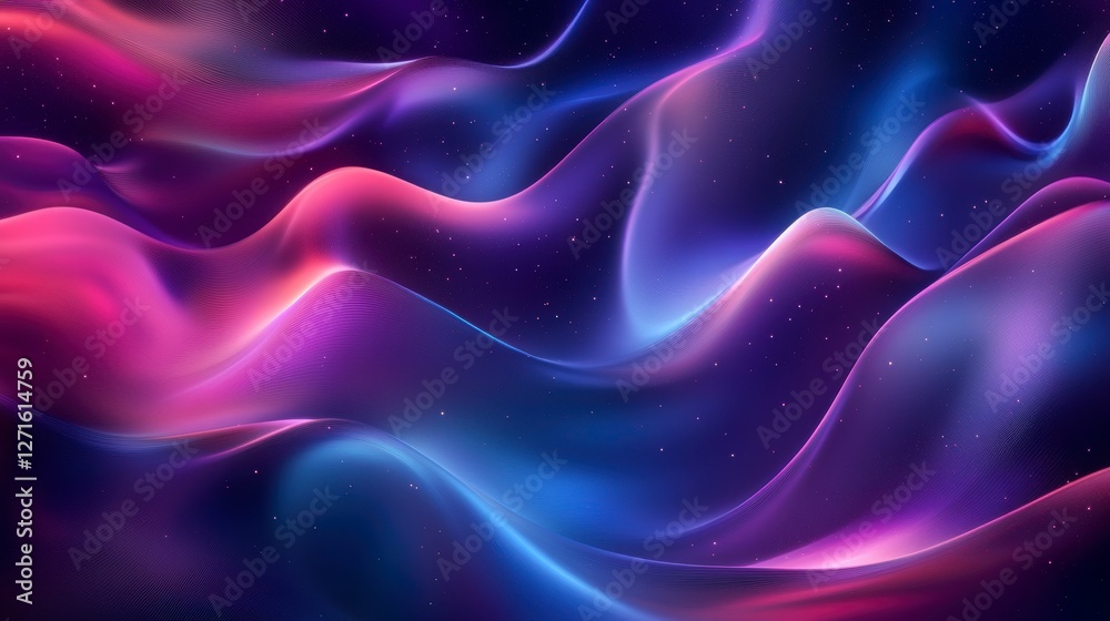 Poster abstract fluid dynamic background in vibrant neon colors