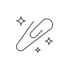 Square Paper Clip Outline Icon for variety of shapes.