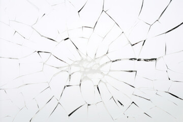 Realistic shattered glass png texture overlay effect, transparent background