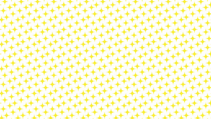 Bright Yellow Star Pattern on a White Background in Seamless Repetition