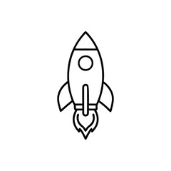 Rocket Ship with Fire Design