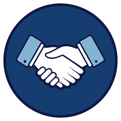 Naklejka premium Handshake Icon Symbol of Agreement and Partnership