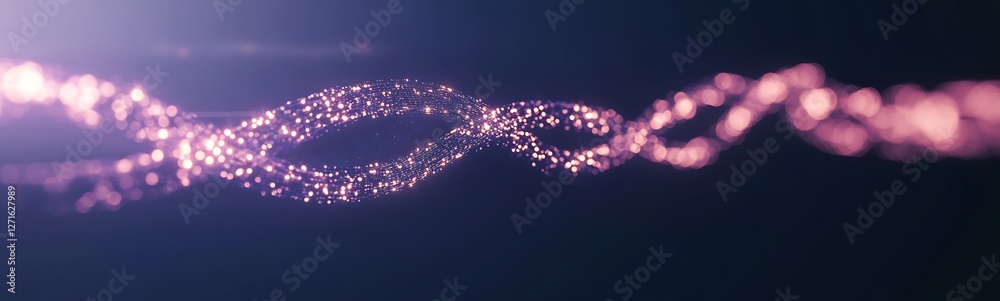 Poster A glowing representation of seamless data flow, perfect for tech and digital themes in presentations or marketing materials.