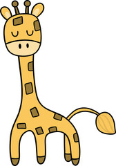 Cute Cartoon Giraffe Character. 