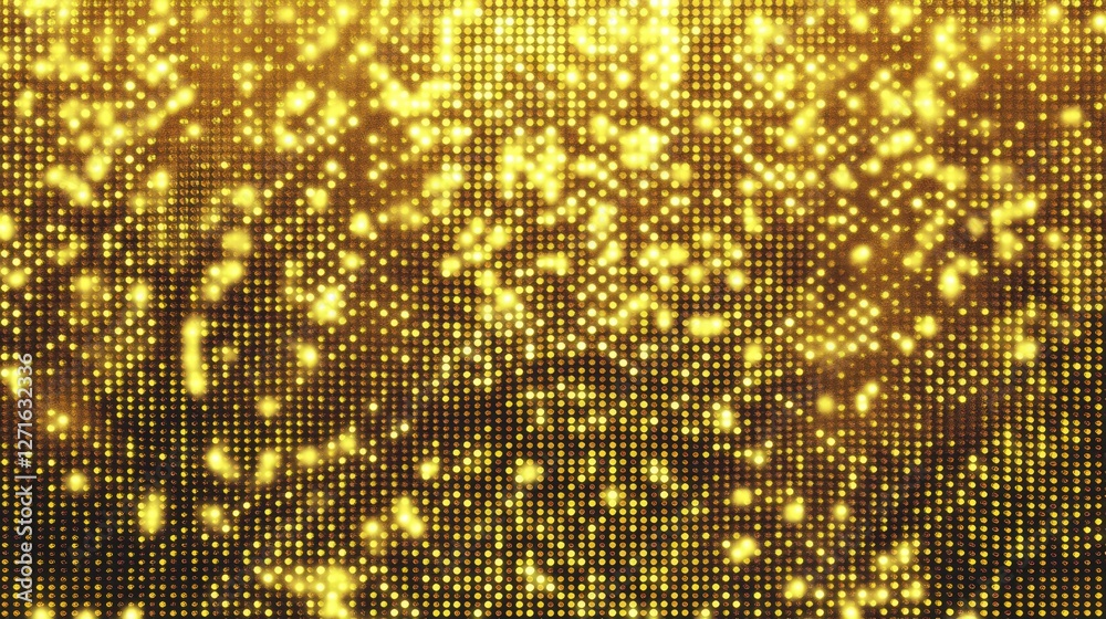 Poster golden glittering light display background