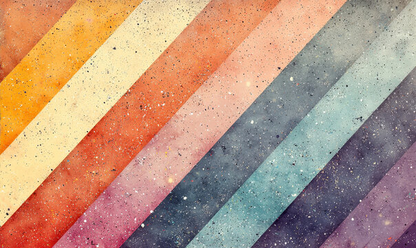 Pastel gradient stripes with retro vibe and textured background