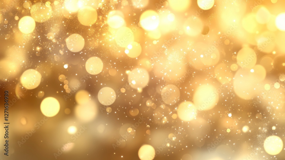 Poster abstract bokeh background of golden lights