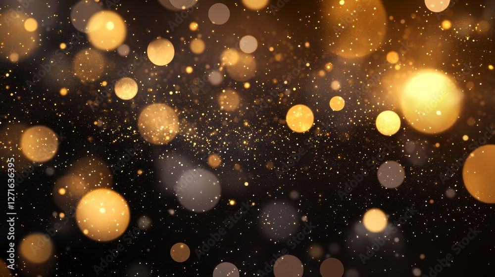 Poster abstract golden bokeh background. use graphic design
