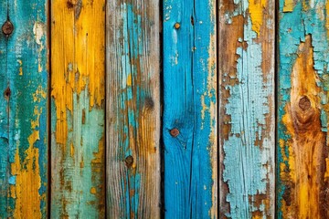 Blue Shabby Chic Wooden Background Texture - Rustic Distressed Painted Wood Surface