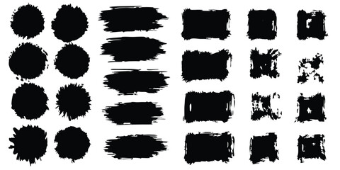 Versatile Brush Paint Vector Set – Ink Strokes, Calligraphy, and Grunge Textures







