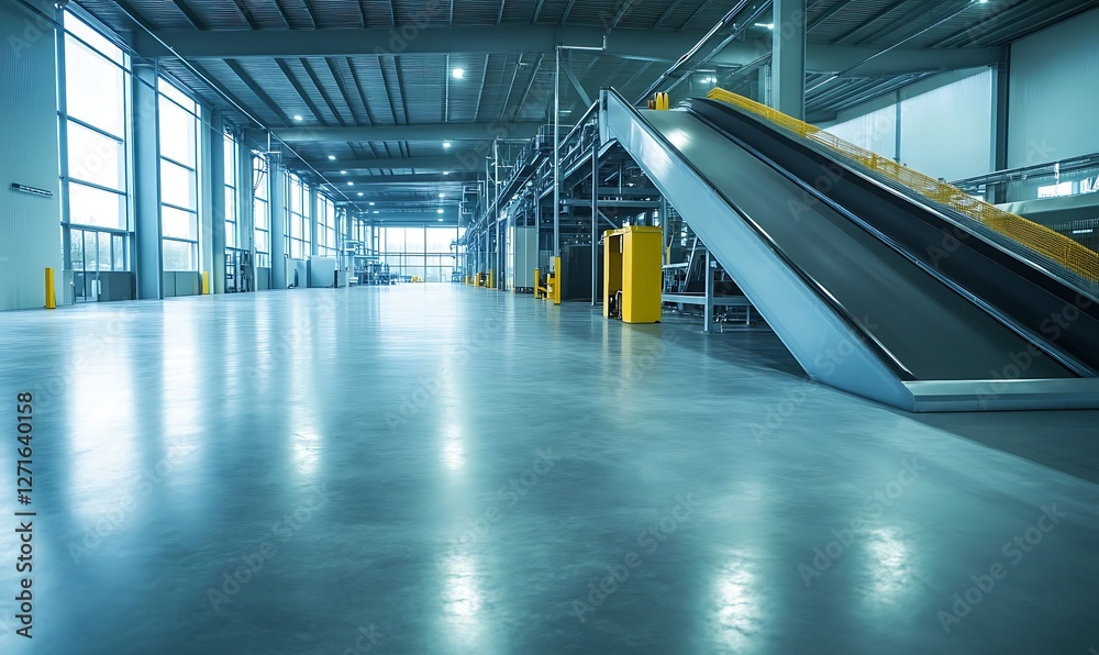 Aufkleber a photo depicting an advanced recycling plant featuring automated processes for efficient waste mana
