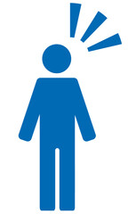 気がつく人　ピクトグラム　シルエット