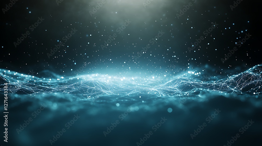 Aufkleber A visually striking image of a futuristic data-driven planet, showcasing advanced technology and interconnectivity.