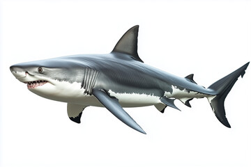 Naklejka premium Shark isolated on a white background