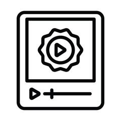 Video Quality line icon, vector, pixel perfect, illustrator file 
