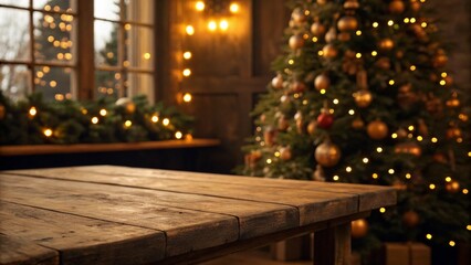 Holiday Product Placeholder: Christmas Table Setting with Lights