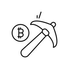 Bitcoin Mine vector icon
