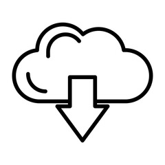 Cloud Downloading Icon