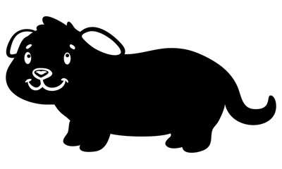 Cute Puppy Vector Graphic Art Illustration
