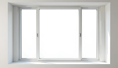 Ultra High-Resolution Image of Modern Minimalist House Window with Open Glass Frame for Interior Decoration