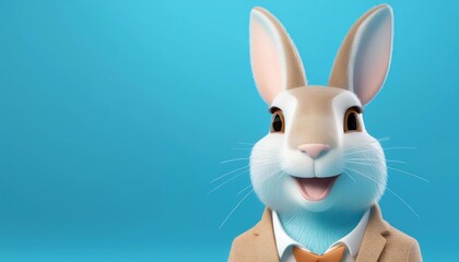 Fototapeta premium easter bunny and eggs - easter card, easter background or easter wallpaper