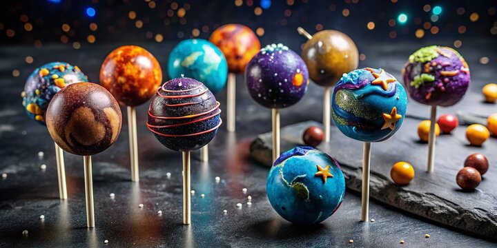 Celestial Cake Pops: Earth & Space-Themed Treats