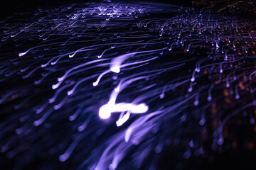 Abstract neon colored lines for background