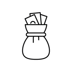 Cash Bag vector icon