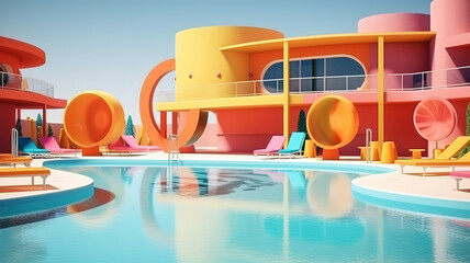 Art-Inspired Swimming Pool for a Stylish Summer Vacation Escape