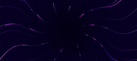 Abstract neon lines motion technology, circle purple hi tech background vector for presentation products or website background EPS 10
