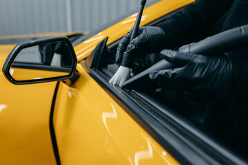 Car interior cleaning. Car detailing