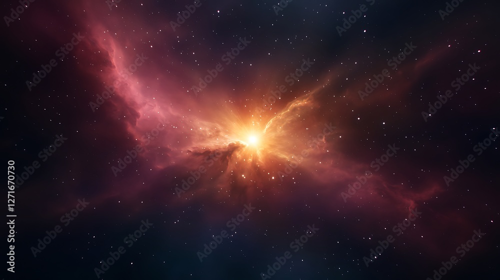 Poster A stunning image capturing a massive supernova explosion set against deep space, showcasing the beauty of cosmic phenomena.
