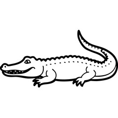 crocodile isolated on white