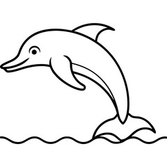 silhouette of a dolphin