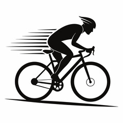 silhouette of a cyclist