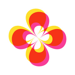 Flower riso print basic form