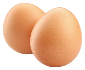 PNG Two fresh brown eggs food ingredient natural.