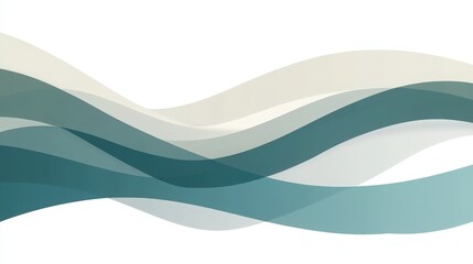 Fototapeta premium Abstract sea wave gradient background, turquoise and beige color palette
