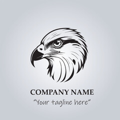 Head of Eagle logo company design vector illustration
